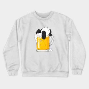 Funny Panda With Beer Crewneck Sweatshirt